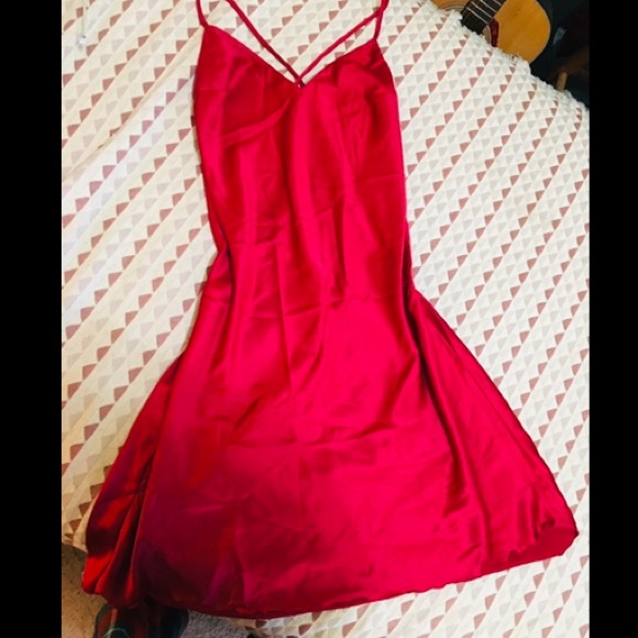 Sexy Red Strappy Lingerie Chemise Slip - Picture 3 of 4